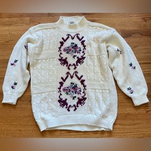 Vintage Hunters Glen Cable Knit Sweater - Size L